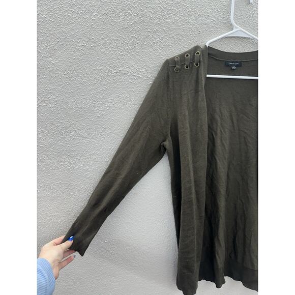 Verve Ami Womens Cardigan Size Medium Green Long Sleeve Open Front - Picture 2 of 11